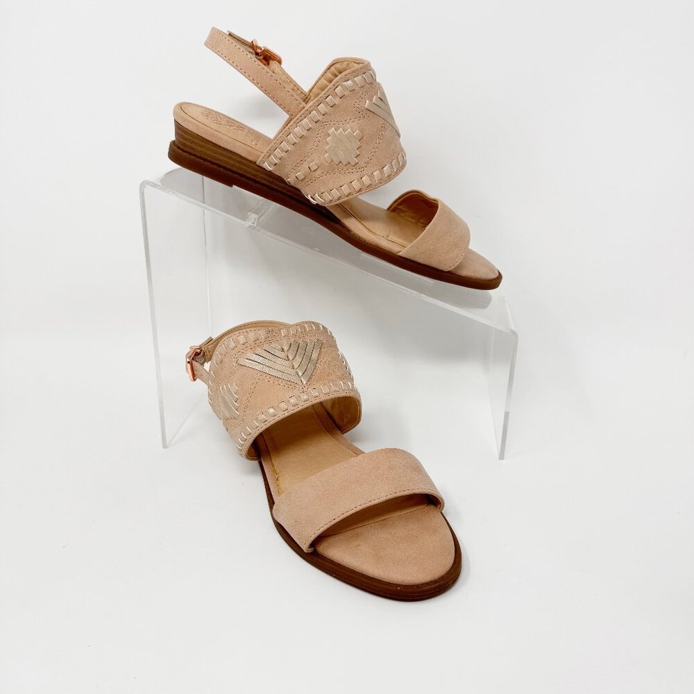 Vince Camuto Womens Girls Tan Geometric Accent Buckle Sandal Size 3
